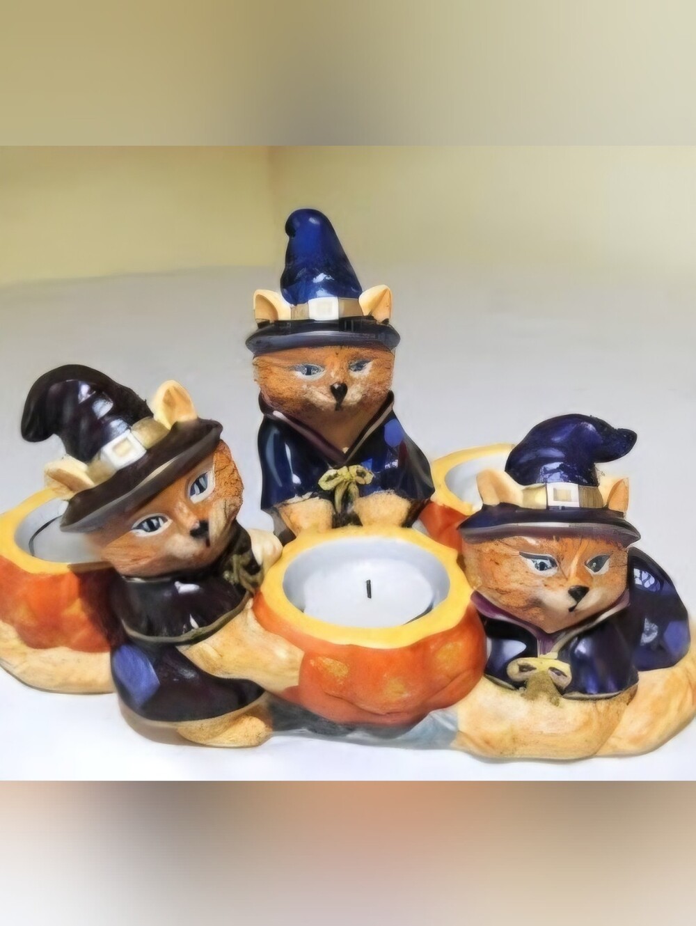 Retired Partylite Abracadandle Cat Witch Tealight Candle
